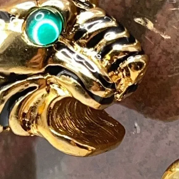 Tiger Green Eye Bangle Kenneth Jay Lanee - Picture 2 of 14